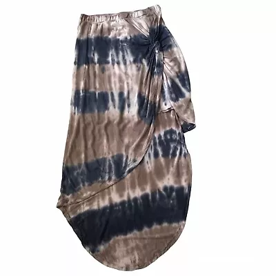 2010s Hi Low Skirt Asymmetrical Tie Dye Soft Knit Stretch Mullet Beach Resort S • $34.99
