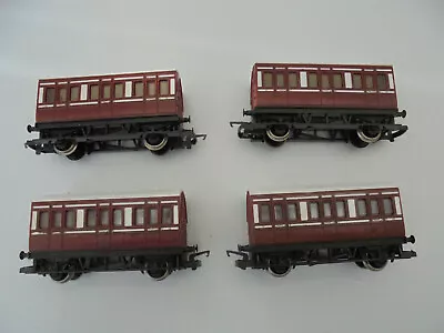 Oo Gauge Hornby 4 X Caledonian 4 Wheel Coaches • £12.99