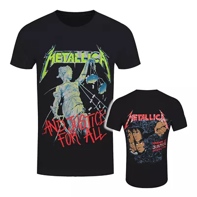 Metallica T-Shirt And Justice For All Rock Band New Black Official • £15.95