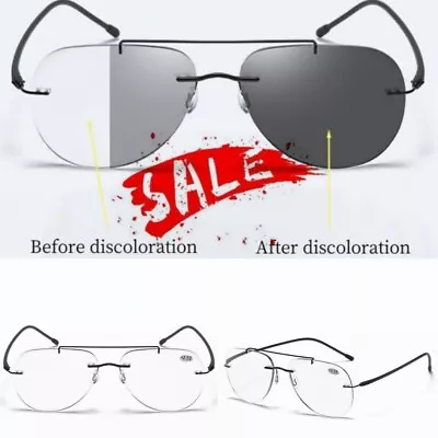 Anti Blue Transition Reading Glasses Multifocal Progressive Photochromic Lens • $25.11