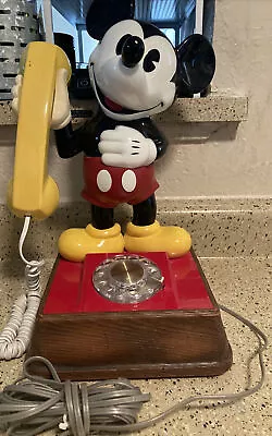 VINTAGE The Mickey Mouse Phone Landline Rotary Dial Telephone 1976 Disney • $169.99