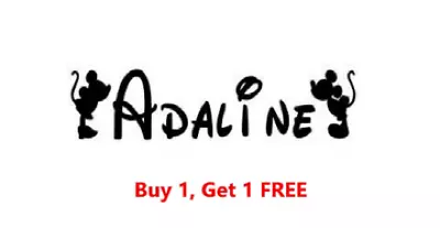 ~*~ MINNIE MICKEY With Name In DISNEY Font Vinyl Decal Wall Buy 1 Get 1 Free • $0.99