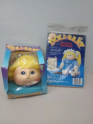 The Original Doll Baby  Blonde Ponytail Head  & Pre-Sewn Body Fibre Craft 1984 • £23.13