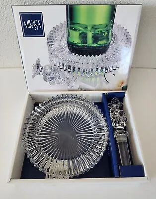 MIKASA Diamond Fire Wine Set Crystal Coaster & Wine Bottle Stopper WY247/914 • $19.99