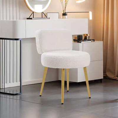 Vanity Dressing Table Stool With Back Piano Seat Makeup Chair Modern Side Chairs • £41.95