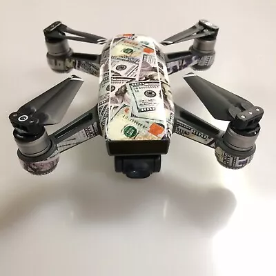 $23.17 • Buy DJI Spark Wrap W/2 Extra Battery Skin / 100 Bill Skin / Sticker /Decal