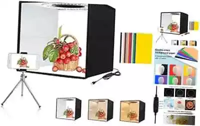  Mini Photo Studio Light Box Portable Folding Photography Light Tent 9.8 X9.8  • $39.63