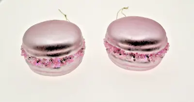 Macaron Ornament Food Foodie SET Of 2 Sweet Treat Dessert • $23.99