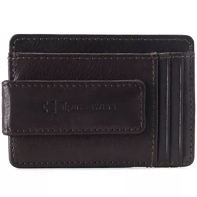 Alpine Swiss Mens RFID Safe Magnetic Money Clip Wallet Slim Front Pocket Wallet • $19.99