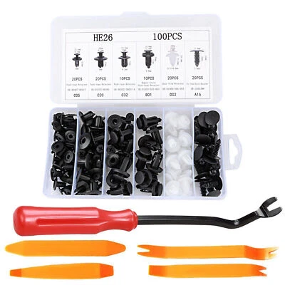 $6 • Buy Set Car Body Bumper Rivet Retainer Trim Molding Push Pin Clip Assortments Fit