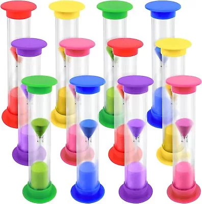 Shindel 12PCS Sand Timers 2 Minutes Sand Clock Timer Plastic Hourglass Timer Fo • $11.80