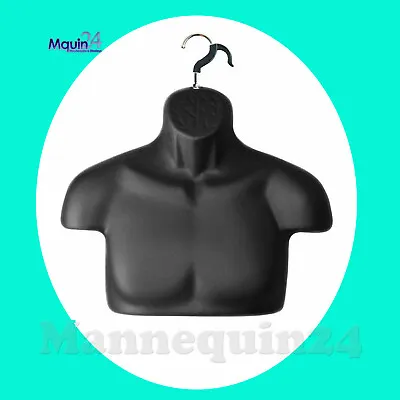 $28.89 • Buy BLACK FREE-STANDING MANNEQUIN MALE TORSO DRESS FORM With REMOVAL HANGER