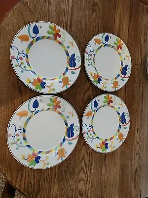 4 Villeroy And Boch Wonderful World Ipanema 10 5/8  Dinner Plates EXCEL Cond • $99.99