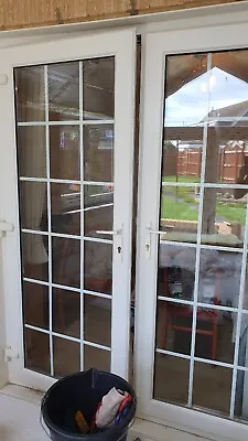 £50 • Buy UPVC PVC French Patio Double Glazed Double Doors Inc Frame With Sill