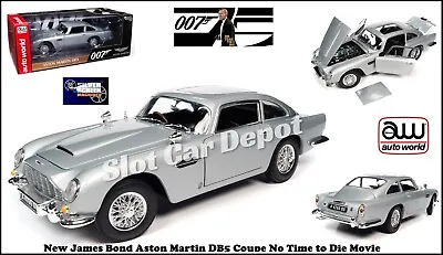 Auto World '65 Aston Martin James Bond  No Time To Die  1:18 Diecast Car AWSS131 • $104.95