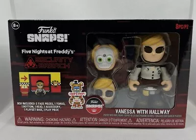 Five Nights At Freddys Snaps Vanessa With Hallway FNAF Snap Playset Vanny Room • £29.99