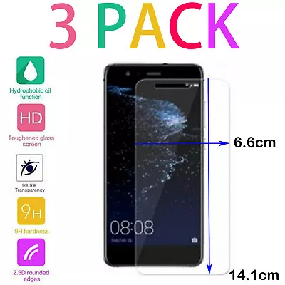 (3 Pack) Huawei P10 Lite Screen Protector Gorilla Tempered Glass Film • £4.85