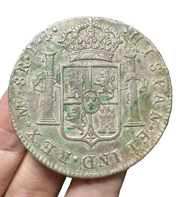 8 Reales 1796 Bust Dollar Hispan Peru Spanish Colonial Carolus IIII ME IJ • $297.53