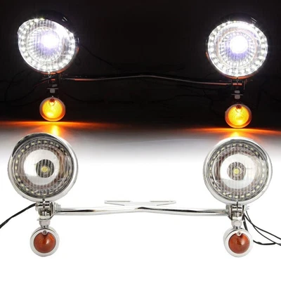 $95.99 • Buy Passing Turn Signal Light Bar For Yamaha V-Star XVS 650 1100 1300 XV 1600 1700