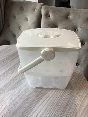 £0.99 • Buy Milton Cold Water 6 Bottle Baby Steriliser Bucket With Handle - White...