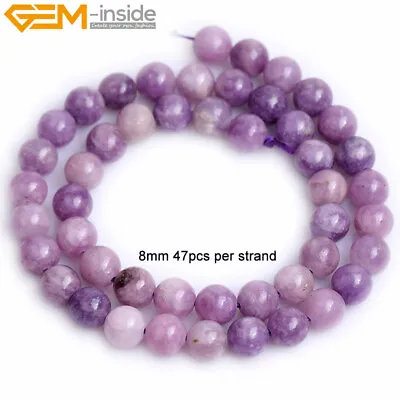 Natural Gemstone Tourmaline Lepidolite Loose Beads For Jewelry Making Strand 15  • $5.03