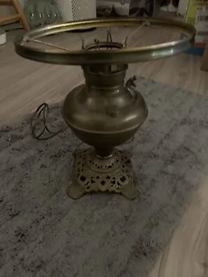 Vintage Brass Antique Kerosene Oil Lamp Restoration GREAT PARTS!! • $32