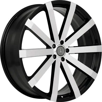 22 Inch 22x9 VELOCITY VW12 BLACK MACHINED Wheels Rims 5x150 +30 • $1177.85