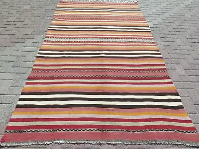 Turkish Kilim Wool Rug Area Rugs Handmade Carpet Floor Boho Kelim Rug 61 X117  • $149