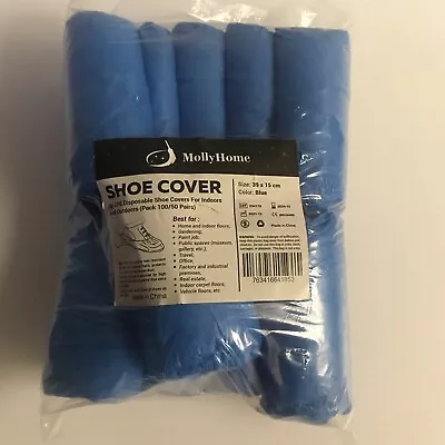 100 Pack Disposable Hygienic Boot & Shoe Covers NWOT New Sealed Blue Fits: SM-XL • $9.95