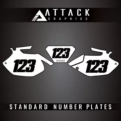 Attack Graphics Number Plate Backgrounds For Yamaha WR450F 2003 • $43.18