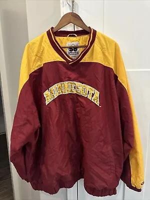 Minnesota Gophers Men Maroon Gold Embroider Lined Pullover Jacket 3XL 58 Sports • $14.99