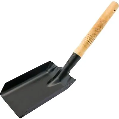 New Metal Hand Shovel Dust Pan Coal Garden Leaves Indoor Outdoor Use Wood Handle • £3.99