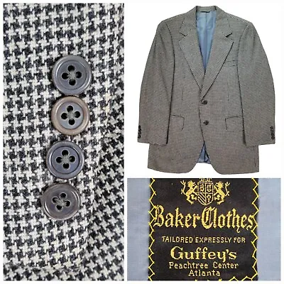 Vintage Cashmere Sport Coat Mens 41R Gray Suit Jacket Two Button Tweed Blazer  • $49.99