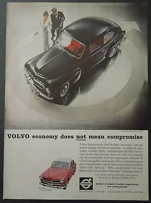 1960 VOLVO 122 S Four Door Sedan Magazine Ad - Economy Don't Mean Compromise • $16.99