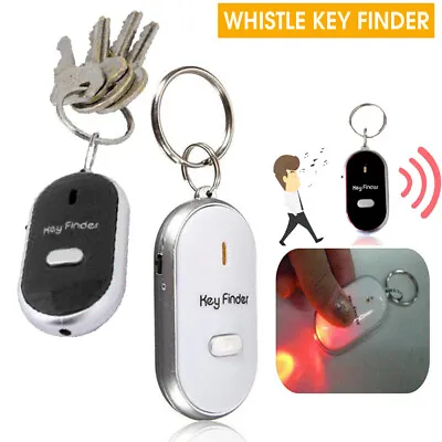 £2.20 • Buy 1-2x Whistle Lost Key Finder Flashing Beep LED Sonic Torch Locator Remote Chain