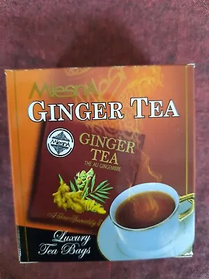 Mlesna Ginger Flavoured Pure Ceylon Black Tea 10 Individual Wrapped Tea Bags • $6.99