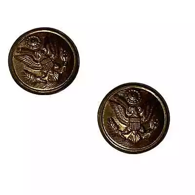 US Army Brass Uniform Buttons Metal Shank Vintage Military Coat Cape Decorative • $7.87