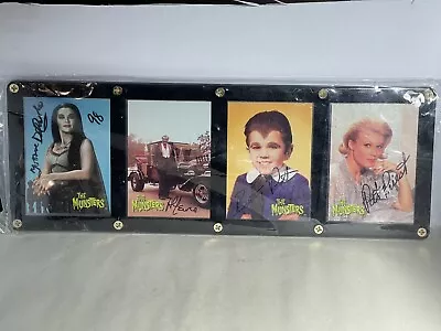 The Munsters A1-A4 Dart 1997 Autograph Card Set 4 Piece Set In Display Case • $355.19