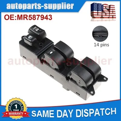 MR587943 Front Left Window Control Switch For Mitsubishi Endeavor Lancer Montero • $17.09