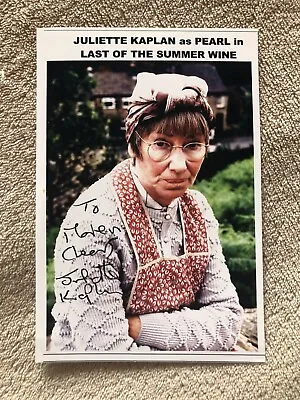 Juliette Kaplan (last Of The Summer Wine) Hand Signed Photo • £4