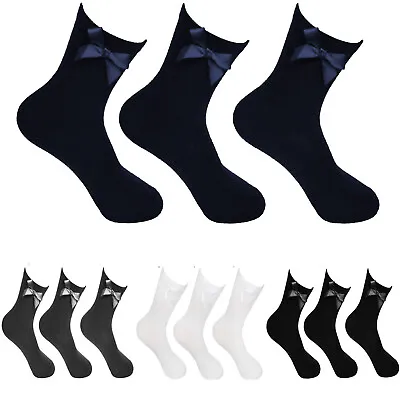 £3.99 • Buy 3,6,12 Pair Girls Kids Ankle Socks School Unifoam Cotton Strech Low Ankle Shoe