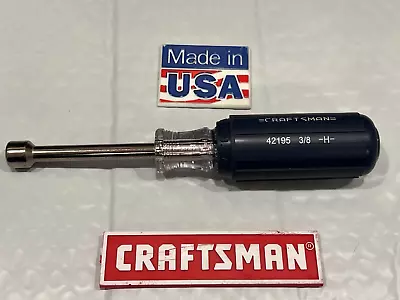 Craftsman 3/8  SAE 6 Point Cushion Grip Nut Driver # 42195 Made In The USA • $13.99