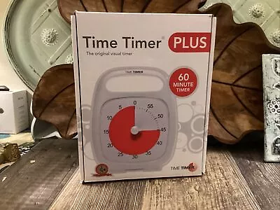 Time Timer PLUS Timepiece White 60 Minutes Learning School Presentation ADHD ADS • $50.87