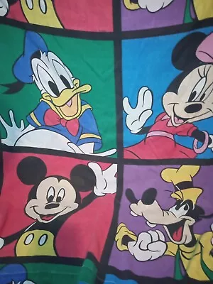 Disney Twin Flat Sheet Mickey Mouse Minnie Mouse Daffy Duck Goofy  • $10.99