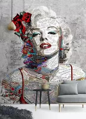 3D Marilyn Monroe 7289NA Wallpaper Wall Mural Removable Self-adhesive Fay • $49.86