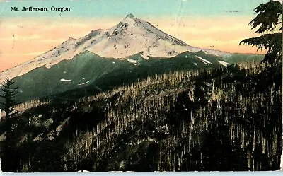 Mt. Jefferson Oregon 1913 Volcano Mountain View Cascade Range Antique A8 • $6.25