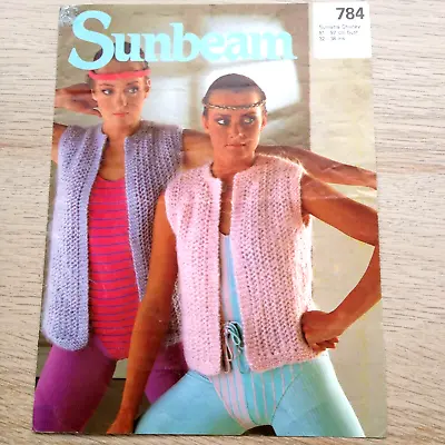 Chunky Knitting Pattern Ladies Womens Long & Short Waistcoats Bust 32-38  • £4