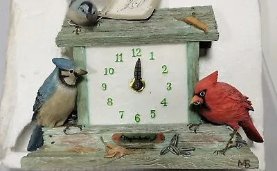 Marjolein Bastin Sketchbook Bird Feeder Tabletop Clock 7.5  X 6  X 3.5  Hallmark • $24