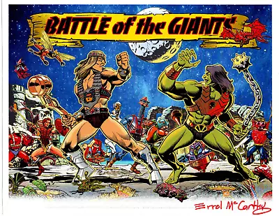 MASTERS OF THE UNIVERSE  Battle Of The Giants  SIGNED Print -Errol McCarthy • $15