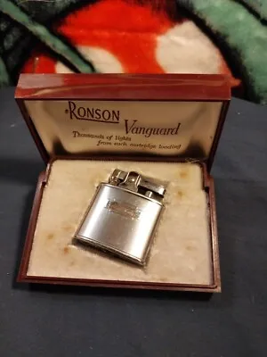 Vintage Ronson Vanguard  Lighter With Original Box Engraved  • $25